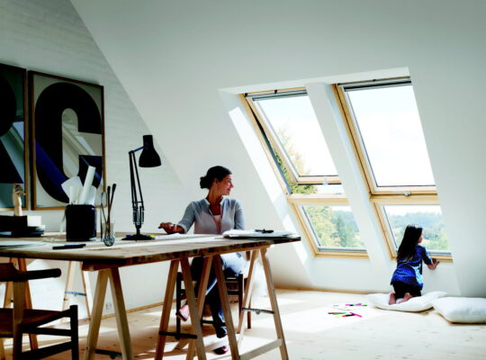 Un grenier aménagé en bureau