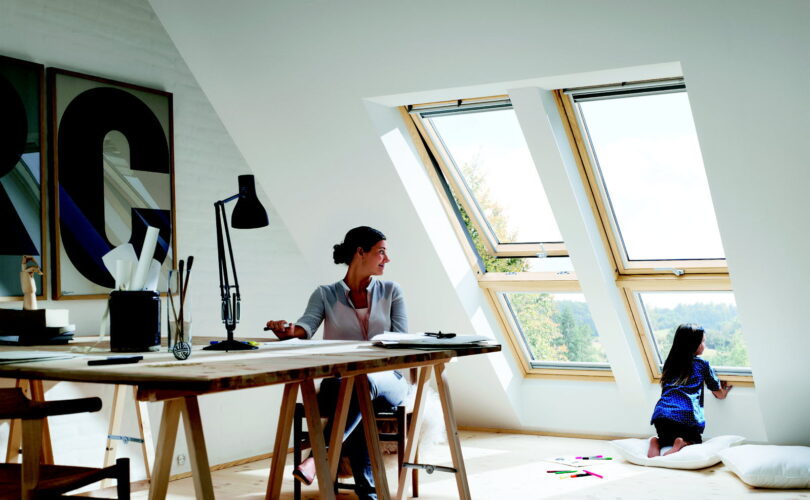 Un grenier aménagé en bureau